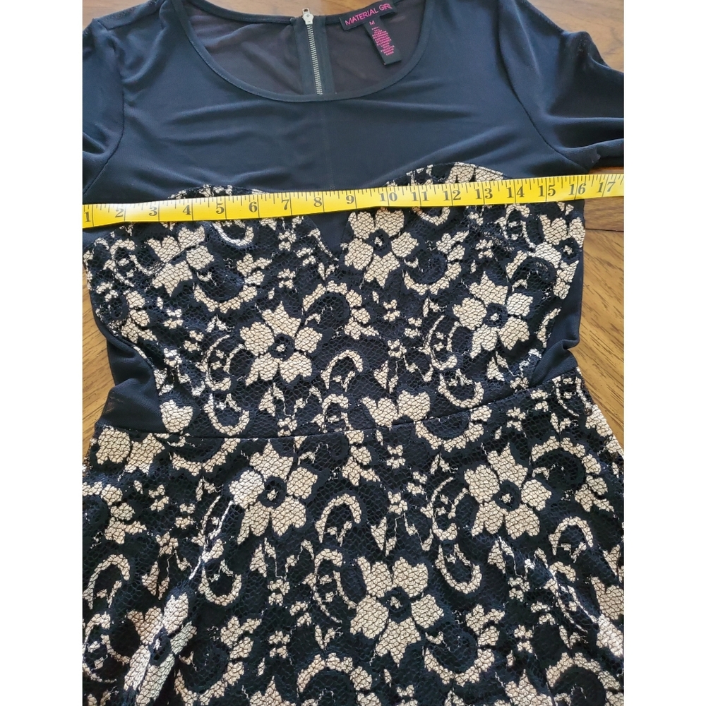 Material Girl dress black/tan lance color size M - Picture 11 of 16